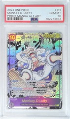 V1924: 2024: Monkey D. Luffy: OP05-119: Prb01-Manga Alt .Art: One Piece: PSA: 10: GEM MT: 102274873